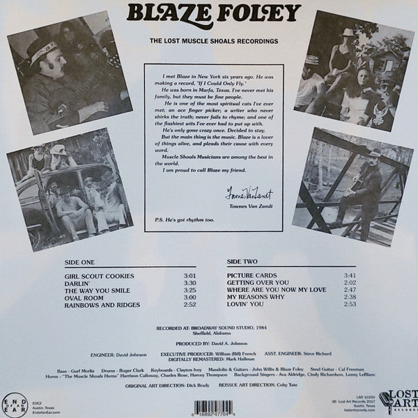 Blaze Foley : The Lost Muscle Shoals Recordings (LP,Album,Reissue)