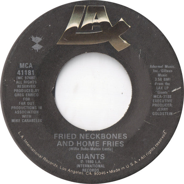Giants (3) : Fried Neckbones And Home Fries (7",45 RPM)