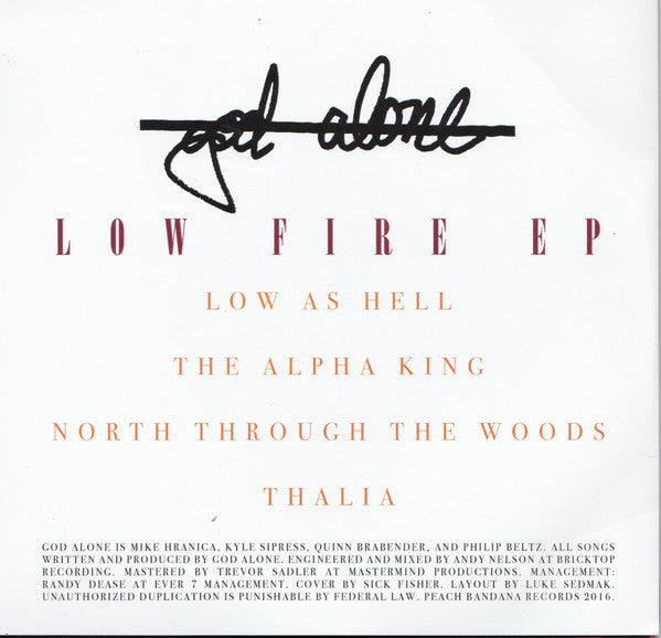God Alone : Low Fire (7",33 ⅓ RPM,EP)