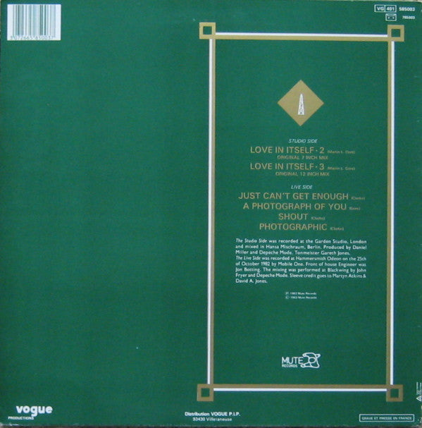Depeche Mode : Love In Itself∙ 2 ∙ 3 And Live Tracks (LP,Mini-Album,Stereo)