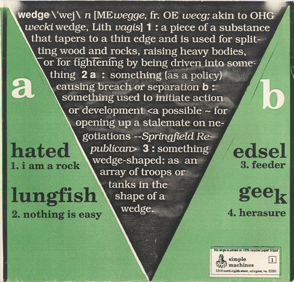Various : Wedge (7",EP,Single,Compilation)
