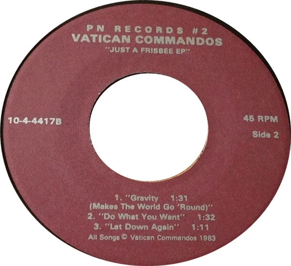 Vatican Commandos : Just A Frisbee (7")