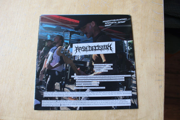 J.F.A. / Rash Decision / Broken Bones Gentlemen's Club, The : Dean Lane Hardcore Funday - 3 Way Split  (7",45 RPM,EP)
