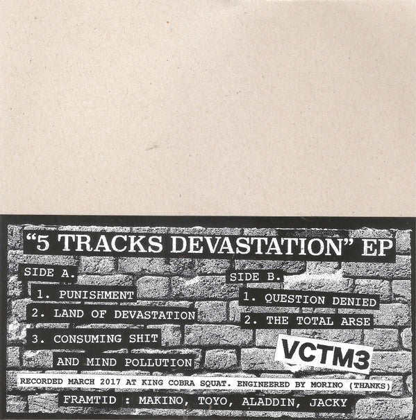 Framtid : "5 Tracks Devastation" EP (7",EP,Limited Edition,White Label)