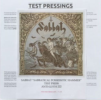 Sabbat : Sabbatical Possessitic Hammer (12", TP)