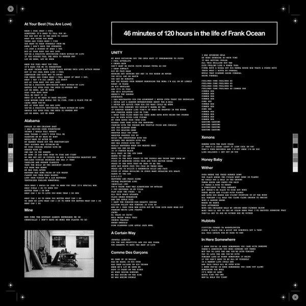 Frank Ocean : Endless (LP,Single Sided,Album,Etched,Remastered)