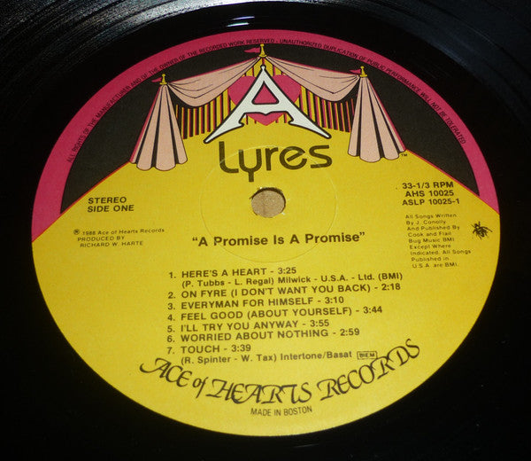 Lyres : A Promise Is A Promise (LP, Album, Gat)
