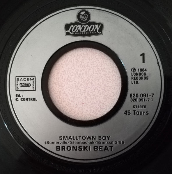 Bronski Beat : Smalltown Boy (7",45 RPM,Single,Stereo)
