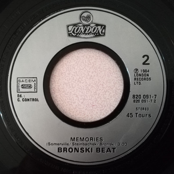 Bronski Beat : Smalltown Boy (7",45 RPM,Single,Stereo)