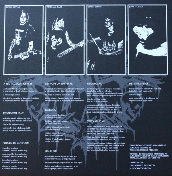 Disfear : A Brutal Sight Of War (12", RE)