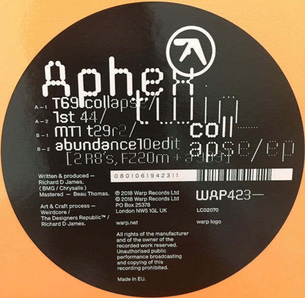 Aphex Twin : Collapse EP (12",33 ⅓ RPM,EP)