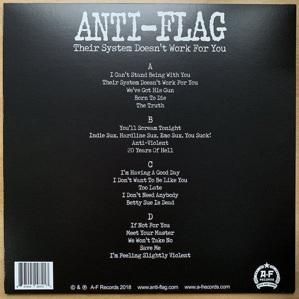 Anti-Flag : Their System Doesn’t Work For You (LP,Compilation)