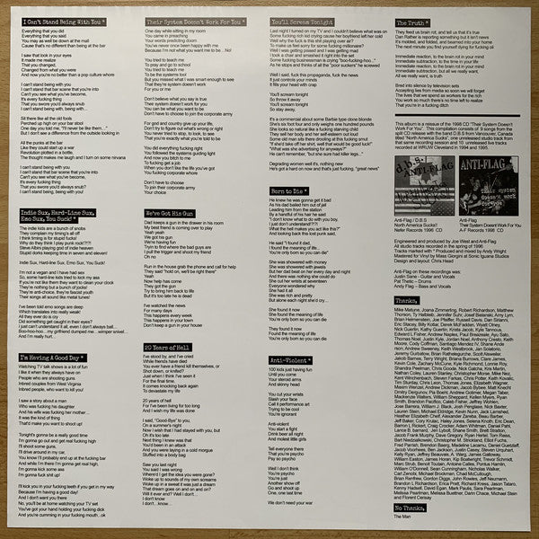 Anti-Flag : Their System Doesn’t Work For You (LP,Compilation)