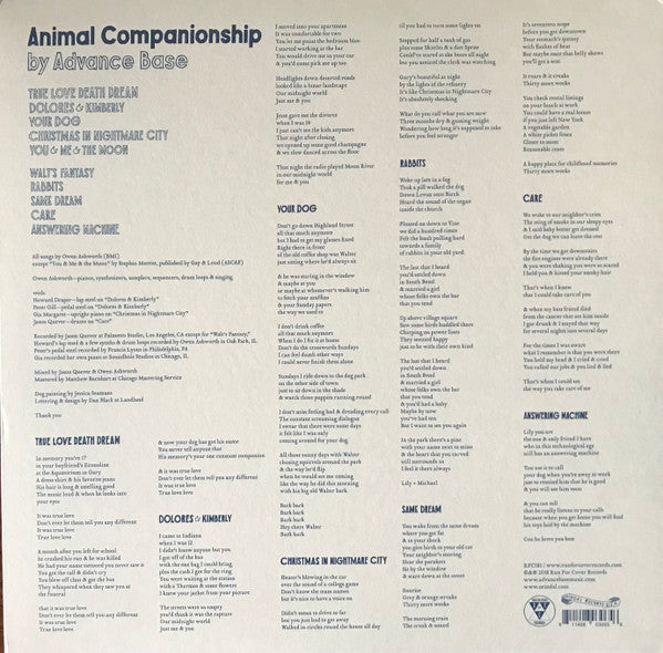 Advance Base : Animal Companionship (LP,Album,Limited Edition)