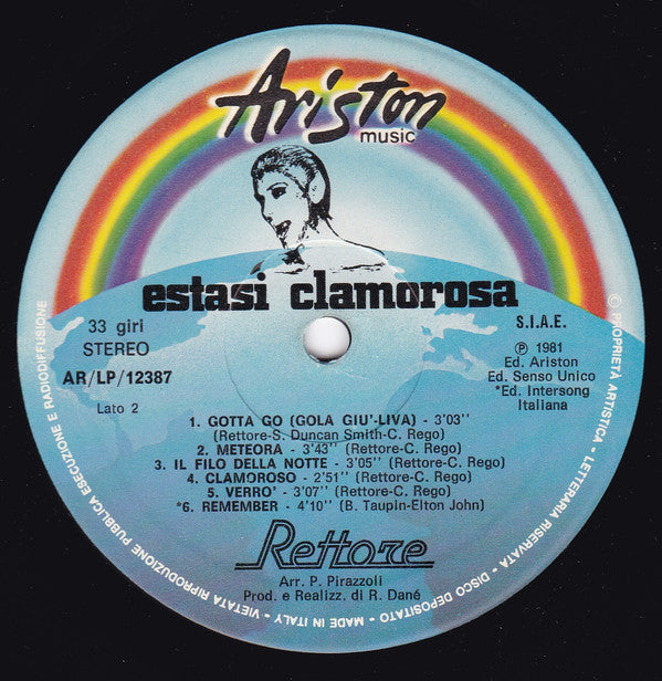 Rettore : Estasi Clamorosa (LP,Album)