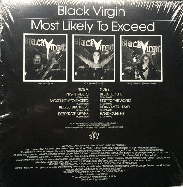 Black Virgin (2) : Most Likely To Exceed (LP,Album,Reissue,Stereo)