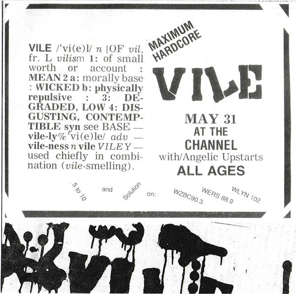 Vile (2) : Vile Says Fuck Off! (7")