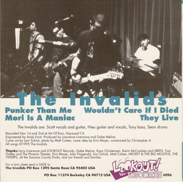 Invalids, The : Punker Than Me (7",45 RPM)