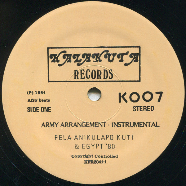 Fela Kuti : Army Arrangement (12",Reissue)