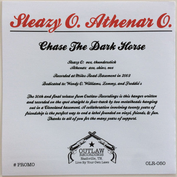 Sleazy O., Athenar : Chase The Dark Horse (7", S/Sided, Ltd, Promo)