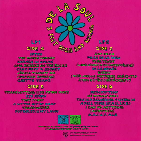 De La Soul : 3 Feet High And Rising (LP,Album,Club Edition,Limited Edition,Reissue,Remastered)