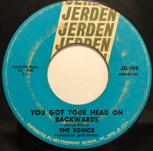 Sonics, The : Love Lights / You Got Your Head On Backwards (7",45 RPM)