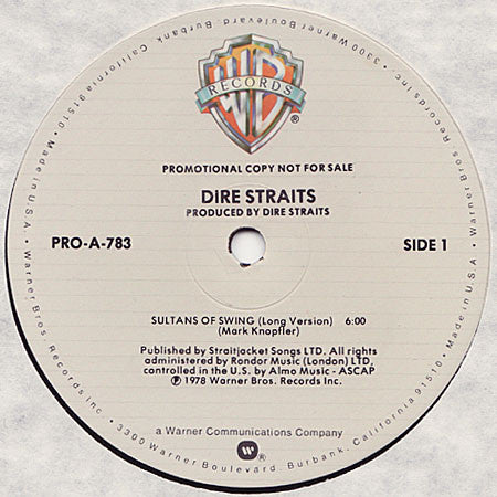 Dire Straits : Sultans Of Swing (12",33 ⅓ RPM,Single,Promo)