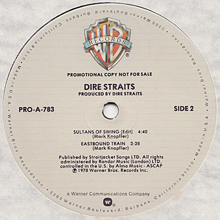 Dire Straits : Sultans Of Swing (12",33 ⅓ RPM,Single,Promo)