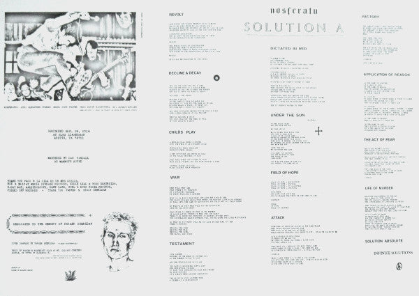 Nosferatu (22) : Solution A (12",45 RPM,Album,Stereo)