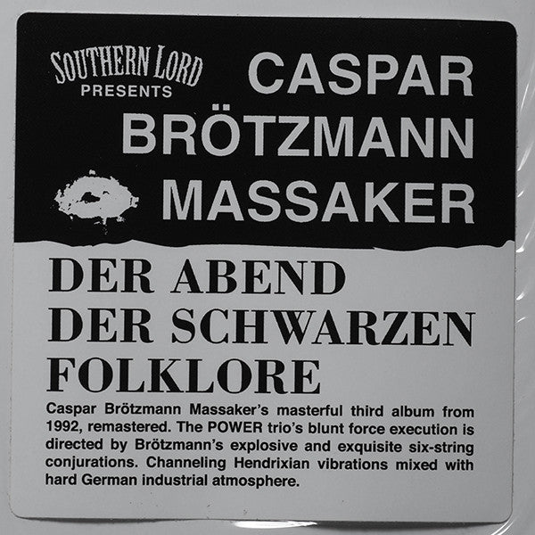 Caspar Brötzmann Massaker : Der Abend Der Schwarzen Folklore (LP,Album,Reissue,Remastered)