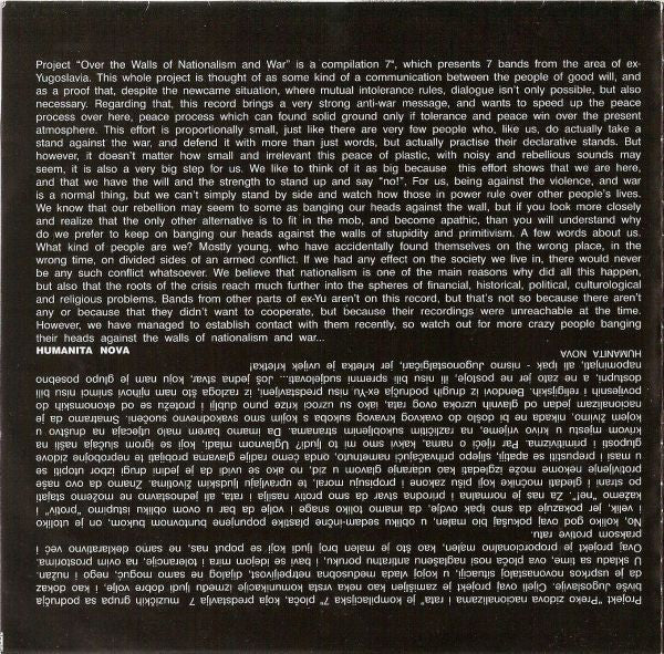 Various : Preko Zidova Nacionalizama I Rata (7",33 ⅓ RPM,Compilation)