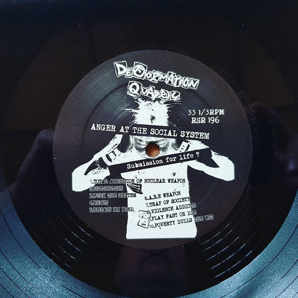 Deformation Quadric : Anger At The Social System (LP,Single Sided,Reissue)