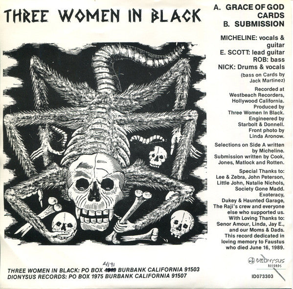 Three Women In Black : Grace Of God (7",33 ⅓ RPM)