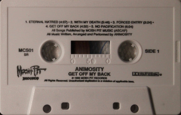 Animosity : Get Off My Back (Cass, MiniAlbum, Dol)