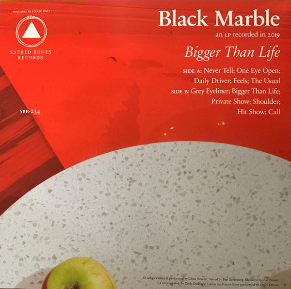 Black Marble : Bigger Than Life (LP,Album,Limited Edition,Stereo)
