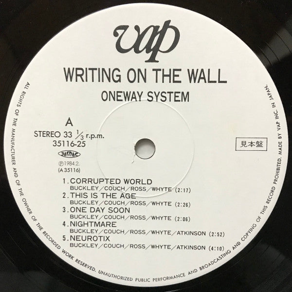 One Way System : Writing On The Wall (LP,Album,Promo)