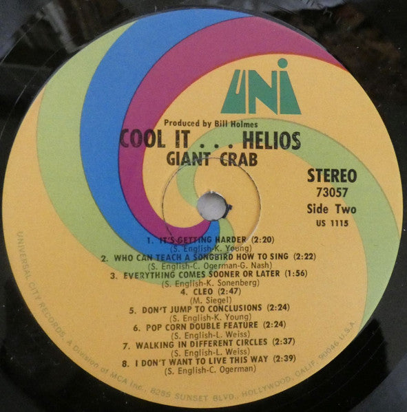 Giant Crab : Cool It...Helios (LP, Album, Pin)