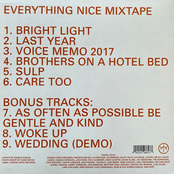 Photographic Memory (2) : Everything Nice - Mixtape (12", EP)