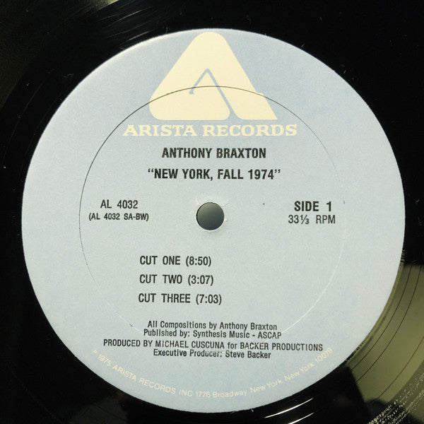 Anthony Braxton : New York, Fall 1974 (LP,Album)