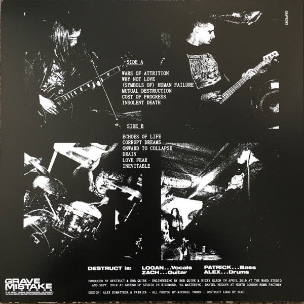 Destruct (6) : Echoes Of Life (LP,45 RPM,Album)