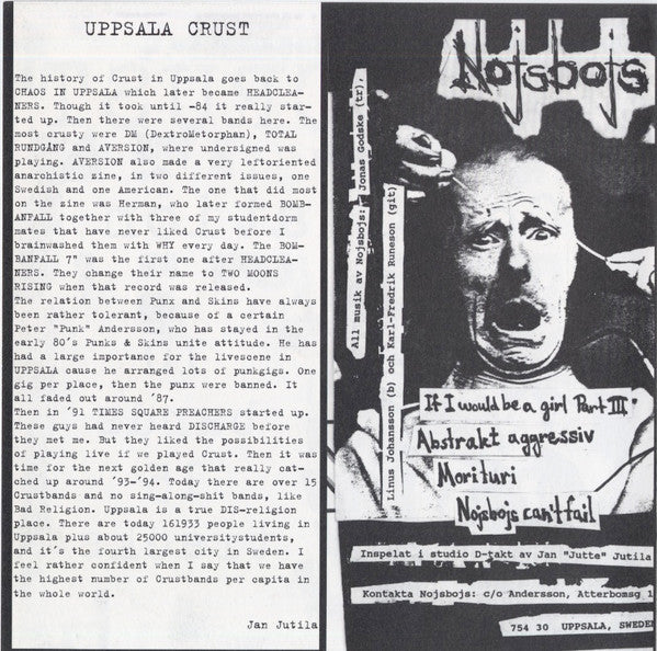 Various : Uppsala Crust Compilation (7",33 ⅓ RPM,EP,Compilation,White Label)
