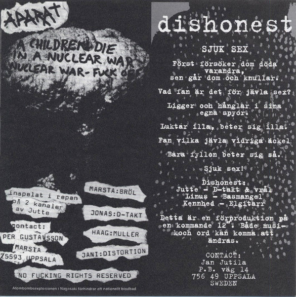 Various : Uppsala Crust Compilation (7",33 ⅓ RPM,EP,Compilation,White Label)