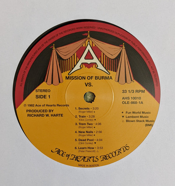 Mission Of Burma : Vs. (LP,Album,Reissue)