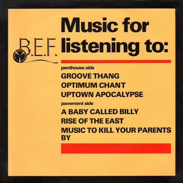 British Electric Foundation : Music For Listening To (12", Album, M/Print)