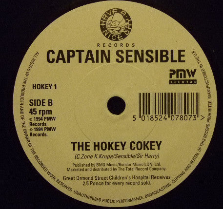 Captain Sensible : The Hokey Cokey (7",45 RPM,Single)