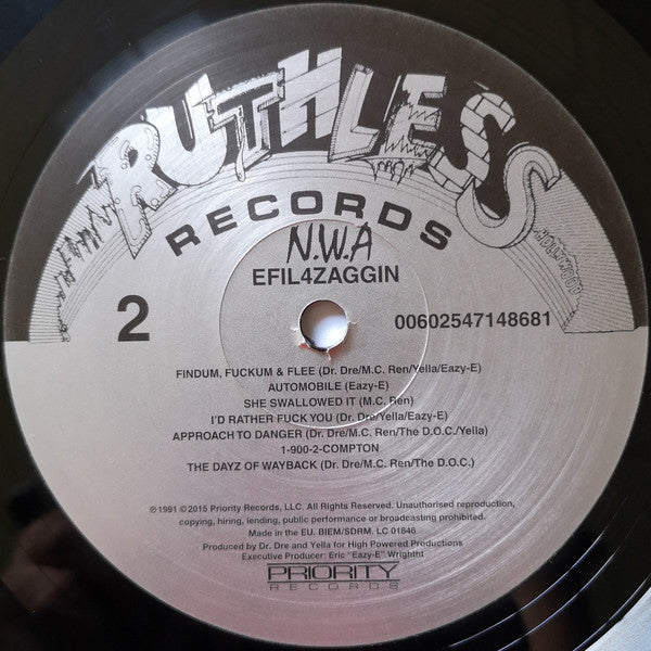 N.W.A. : Efil4zaggin (LP,Album,Reissue,Repress)
