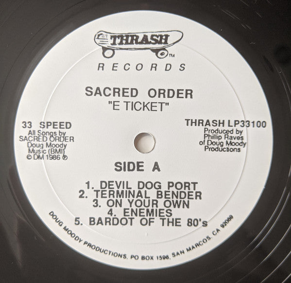Sacred Order : "E-Ticket" (LP, Pre)