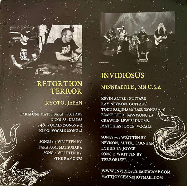 Retortion Terror, Invidiosus : Split 12" (12")
