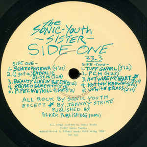 Sonic Youth : Sister (LP,Album,Reissue)