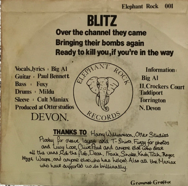 Cult Maniax : Blitz / Lucy Looe (7",45 RPM,Single)